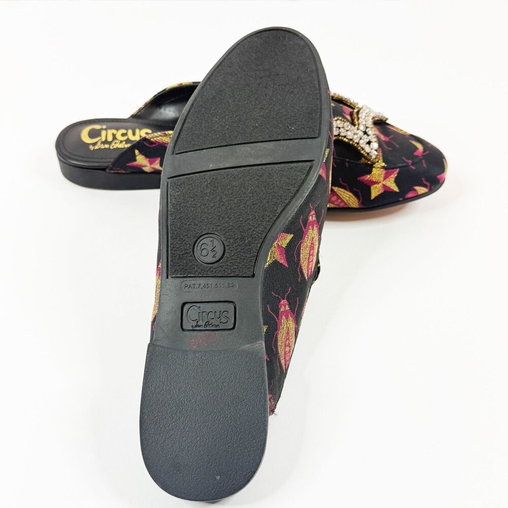 Sam Edelman Circus | Pelham Scarab and Stars Rhinestone Mules Slides | Sz 6.5 - Picture 3 of 7